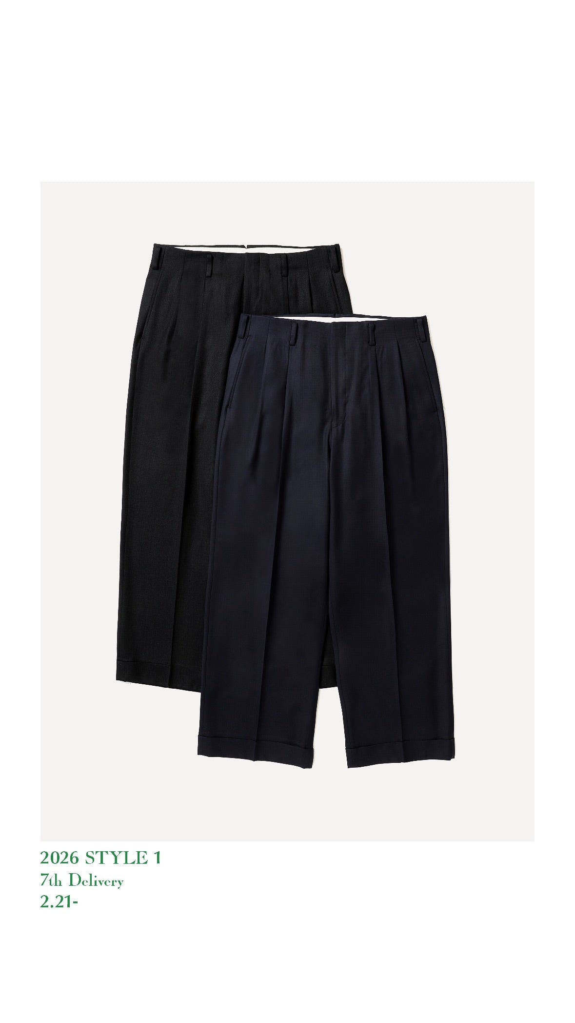 A.PRESSE 26SS Wool Wide Tapered Trousers